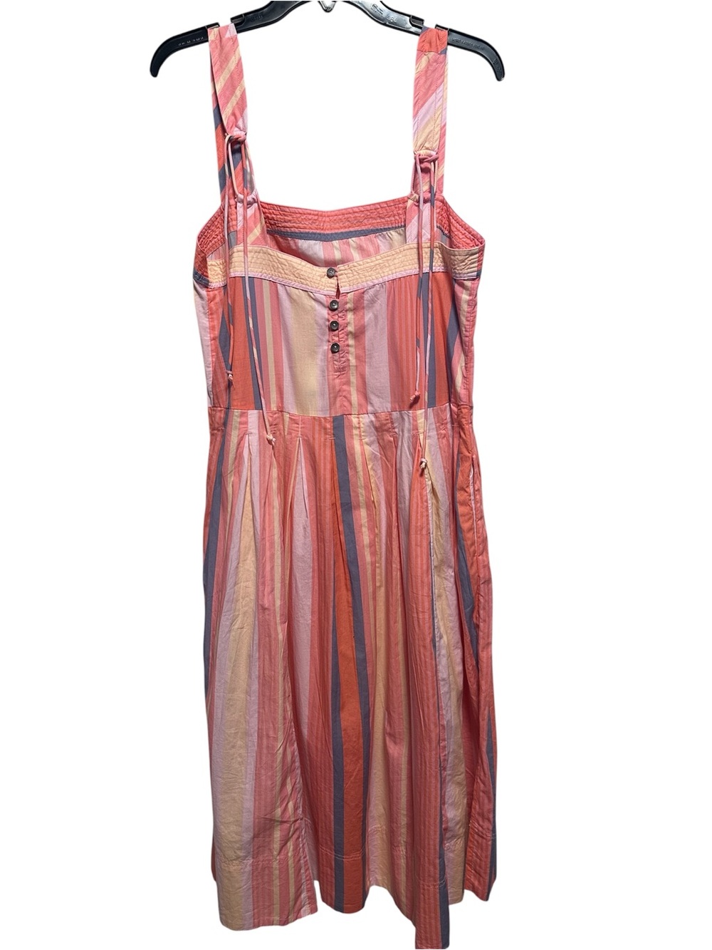 Free People Pink Multistripe Square-Neck Midi Dress - Picture 4 of 7